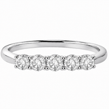 Estate 14k White Gold Diamond Band