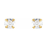 Round 4-Prong Youth Stud Earrings