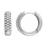Pavé-Style Hoop Earrings