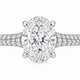 Oval Cathedral Engagement Ring