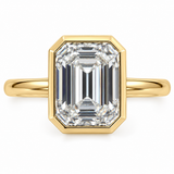 Emerald Bezel Set Engagement Ring