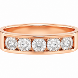 Estate 14k Rose Gold Diamond Band