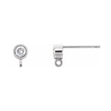 Bezel-Set Earring Top
