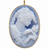 Estate Yellow Gold Cameo Brooch and Peandant