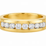 Estate 14k Yellow Gold Diamond Channel Band