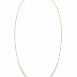 Estate 14k Yellow Gold Graduated Pearl Necklace