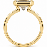 Emerald Bezel Set Engagement Ring