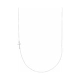 Accented Sideways Cross Necklace