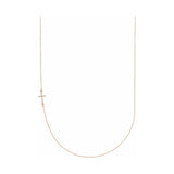Accented Sideways Cross Necklace