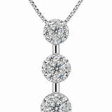 Estate 14k White Gold Diamond Halo Necklace