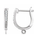Accented Hinged Hoop Earring Top