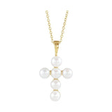 Pearl Cross Necklace or Pendant