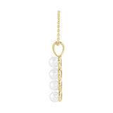 Pearl Cross Necklace or Pendant