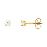 Round 4-Prong Youth Stud Earrings