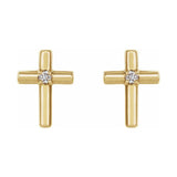 Solitaire Cross Earrings