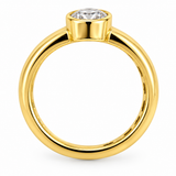 Oval Bezel Set Engagement Ring