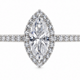 Marquise Halo Engagement Ring