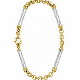 Estate 14k Two-Tone Bar and Link Bracelet