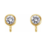 Bezel-Set Earring Top