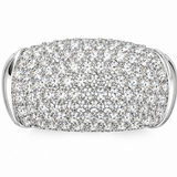 Estate 14k White Gold Diamond Cluster Ring