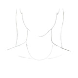 Accented Sideways Cross Necklace