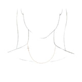 Accented Sideways Cross Necklace