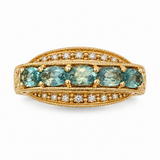 Estate 14k Yellow Gold Prasiolite Ring