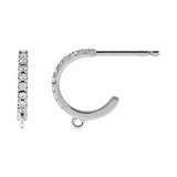 Accented French-Set Hoop Earring Top