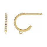 Accented French-Set Hoop Earring Top