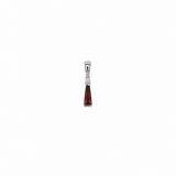 14k White Gold Garnet and Diamond Accent Pendant