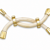 Estate 22k Yellow Gold Leopard Neck Bone Brooch