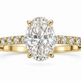 Oval Hidden Halo Engagement Ring