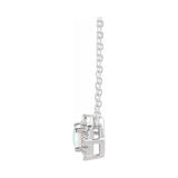 Halo-Style Birthstone Necklace