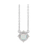 Halo-Style Birthstone Necklace
