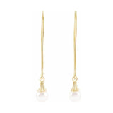 Dangle Wire Pearl Earrings