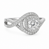 Estate 14k White Gold Diamond Engagement Ring