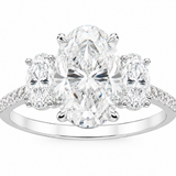 Oval Three Stone Engagement Ring