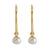 Pearl Endless Hoop Earrings
