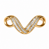 Estate 14k Yellow Gold Diamond Slide Pendant