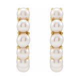 Pearl Huggie Earrings