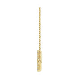 Lab-Grown Diamond Sideways Cross Necklace