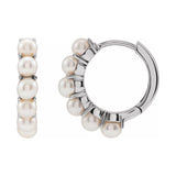 Pearl Huggie Earrings