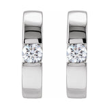 Accented Huggie Hoop Earrings