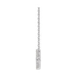 Lab-Grown Diamond Sideways Cross Necklace