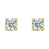 Round 4-Prong Stud Earrings