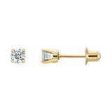 Round 4-Prong Stud Earrings