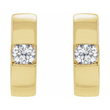 Accented Huggie Hoop Earrings