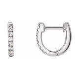 Accented U-Hoop Earrings