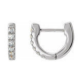 Accented U-Hoop Earrings