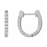 Accented U-Hoop Earrings